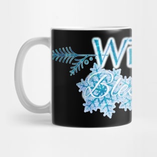 Winter Blessings Snowflake Design Mug